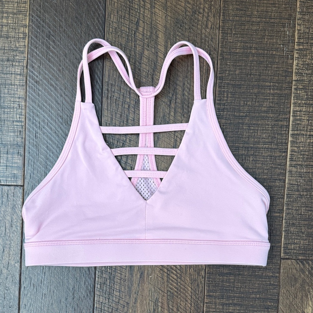 Zyia Strappy Back Pink Sports Bra